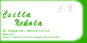 csilla nekola business card